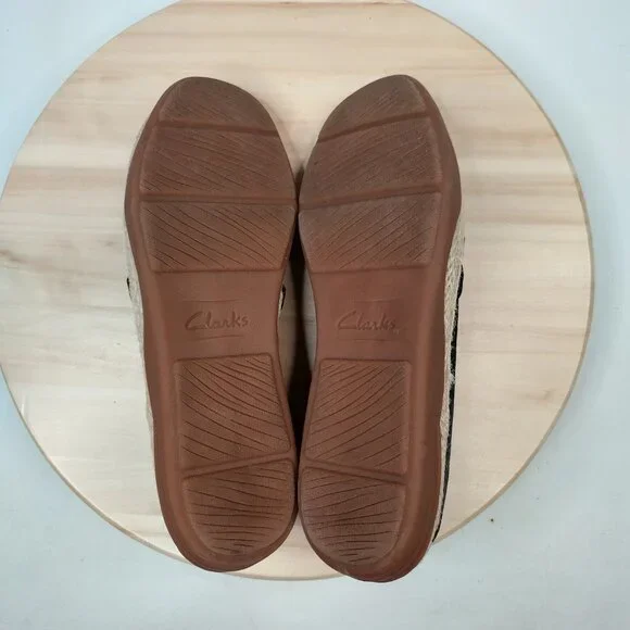 Clarks Collection Elaina Petal Woven Vamp Jute Trim Black Flats Women US 10M - Picture 11 of 13